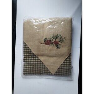IHF Home Decor Pinehurst Cotton Window Valance Curtain  16" X 60" NEW
